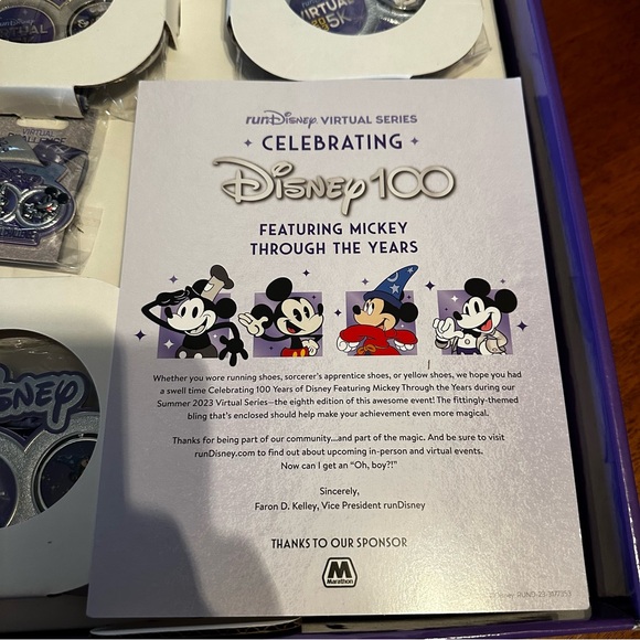 RunDisney Virtual Series Celebrating Disney 100 Medals Complete Set - BRAND NEW - Picture 4 of 9